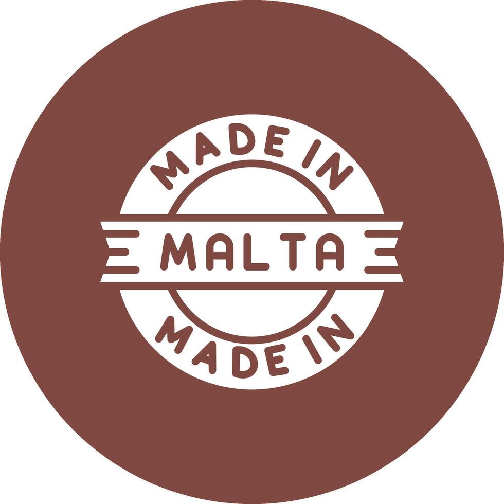 Made In Malta Frame Icon vector