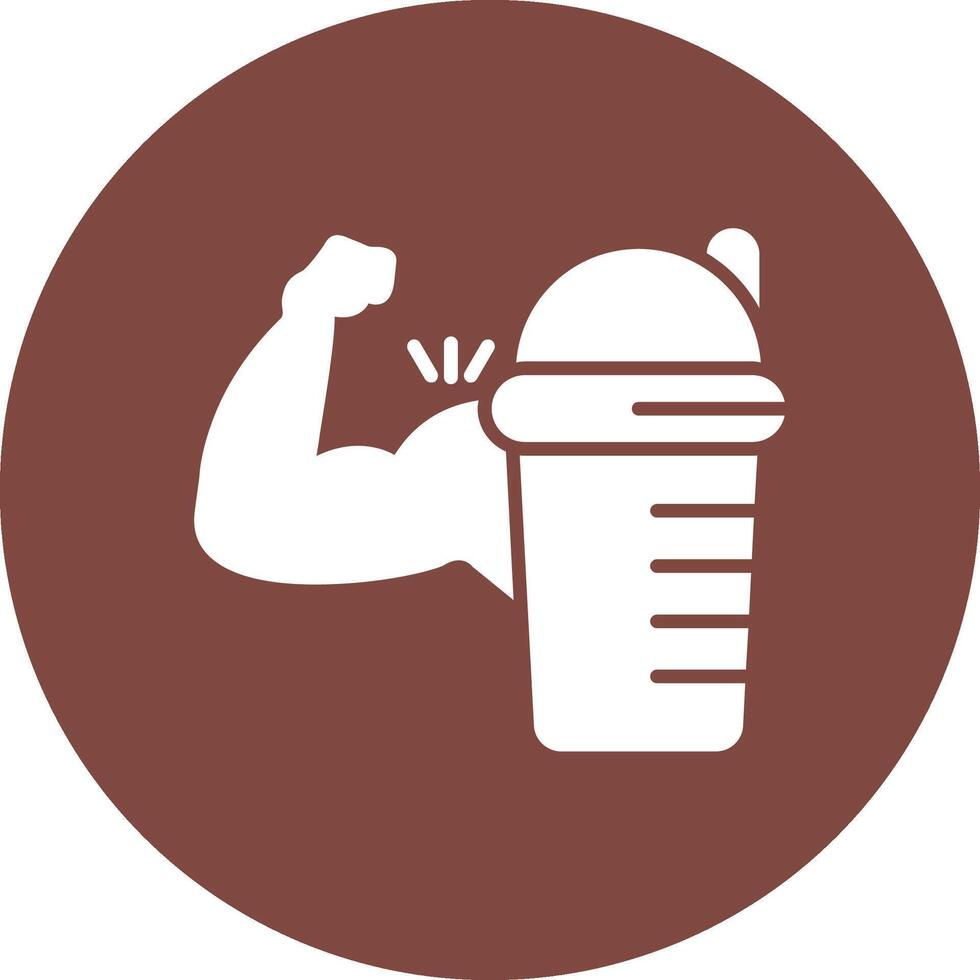 Protein Shake Clean Grid Icon vector