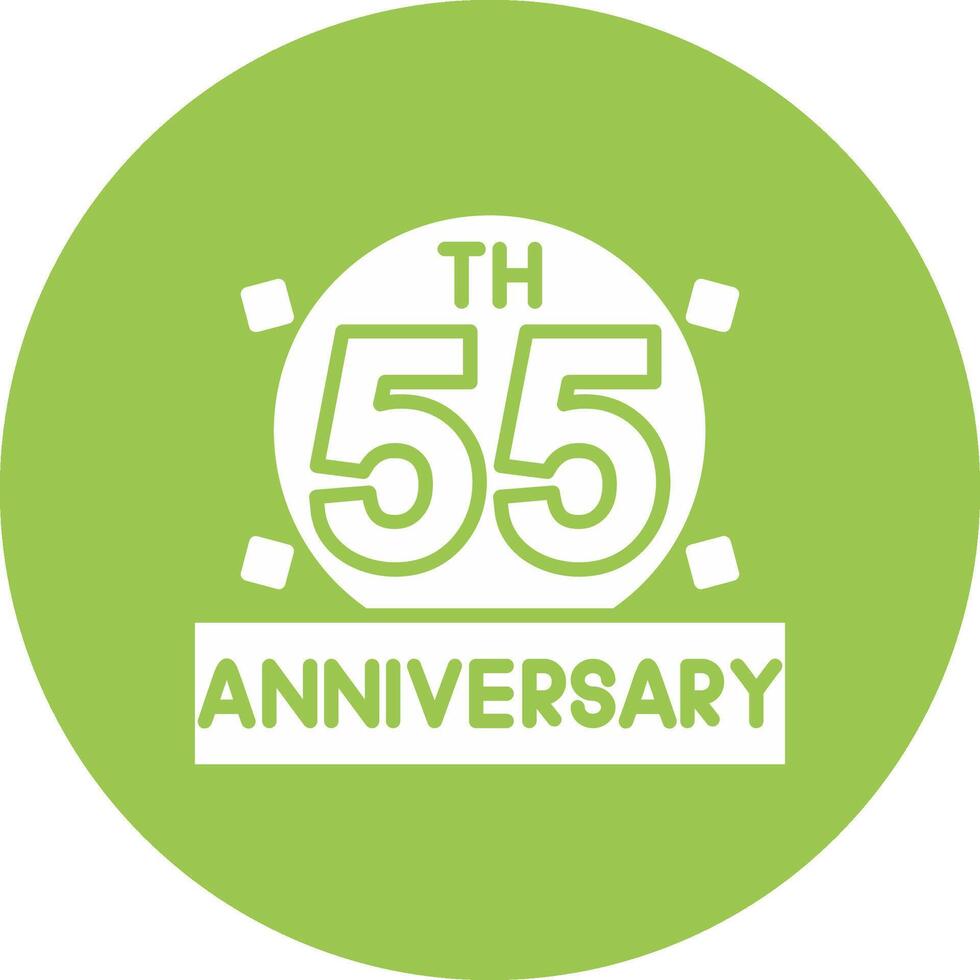 55th Minimalist Graphic vector