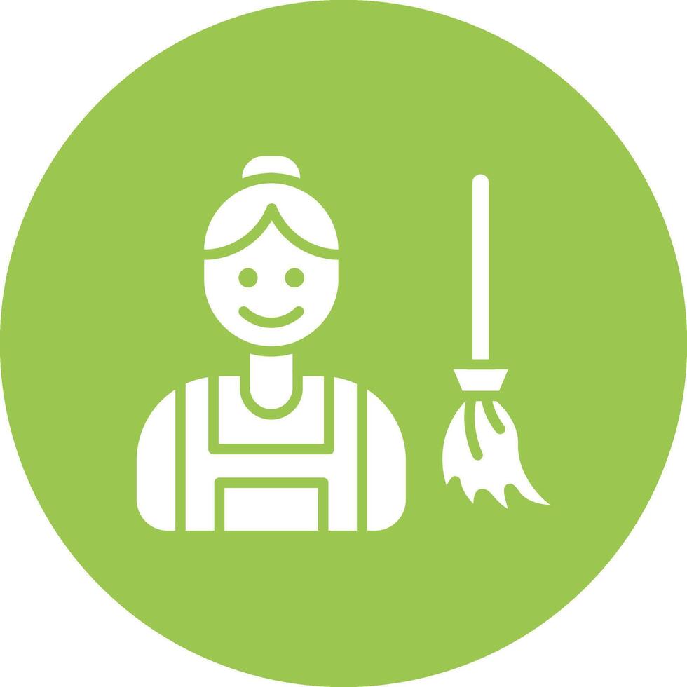 Maid Creative Flat Illustration vector