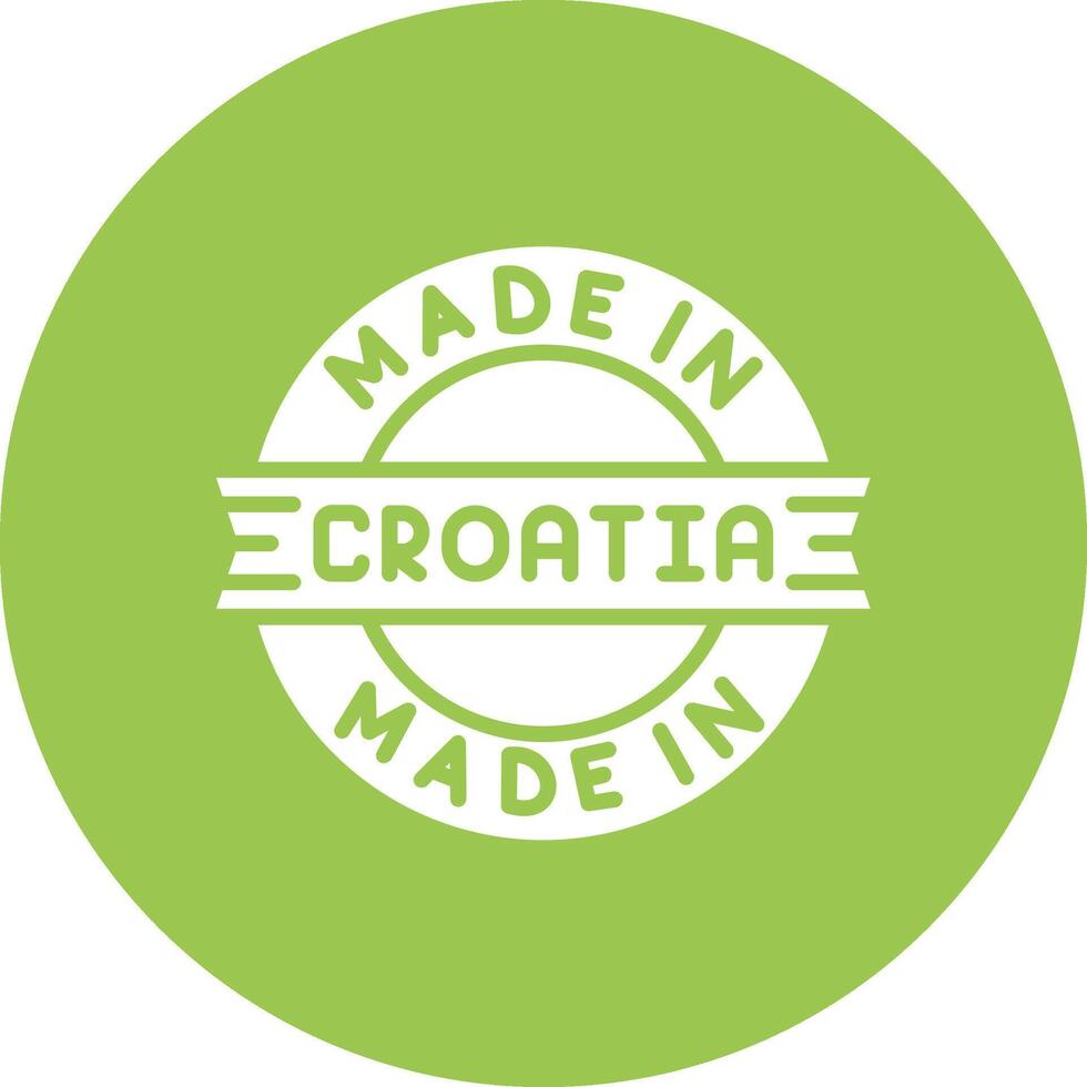 Made In Croatia Subtle UI Style vector