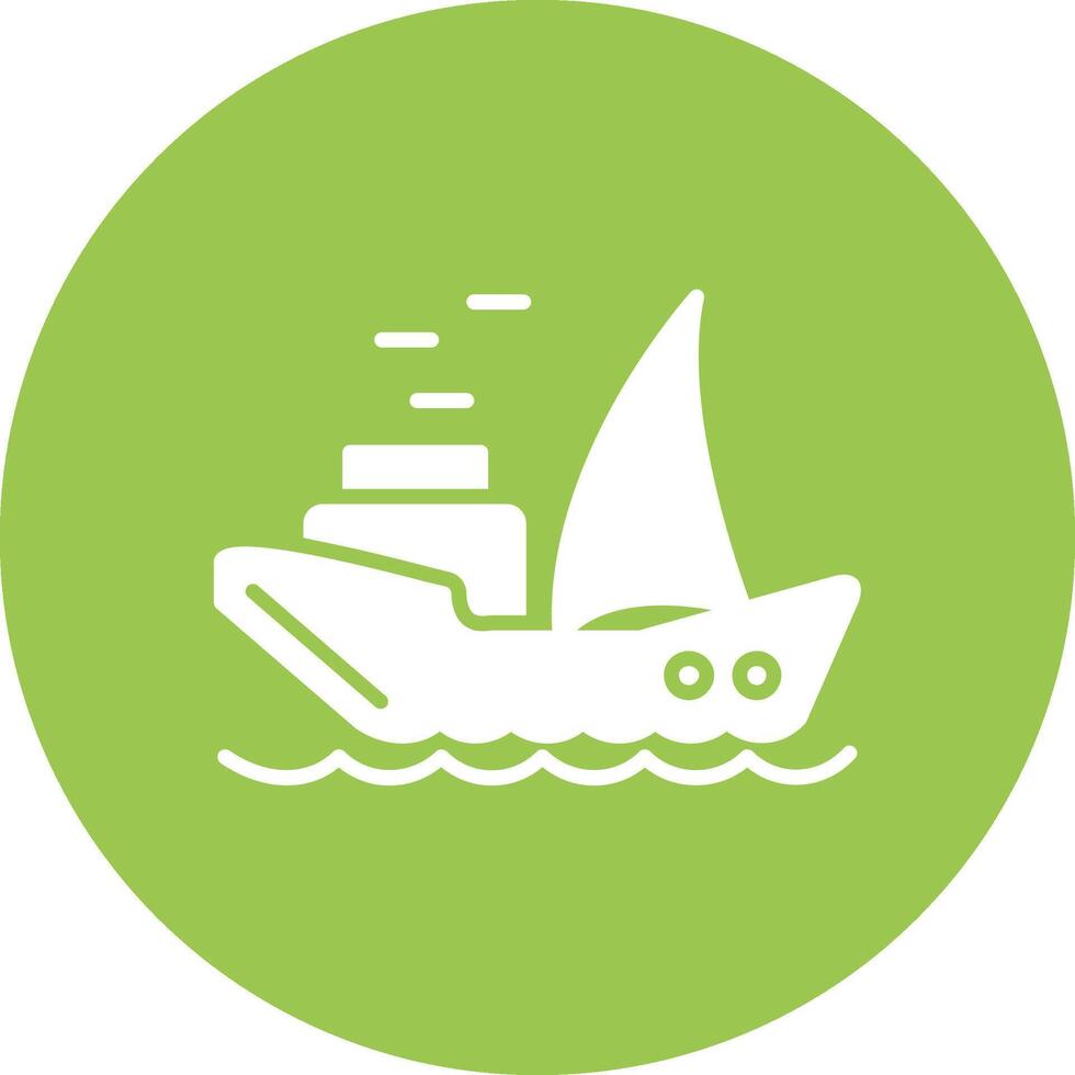 Ship Playful Line Icon vector
