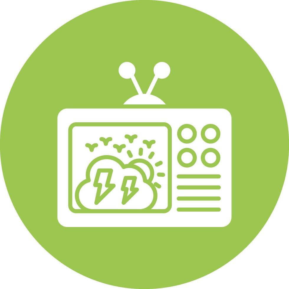 Television Dark Theme Element vector