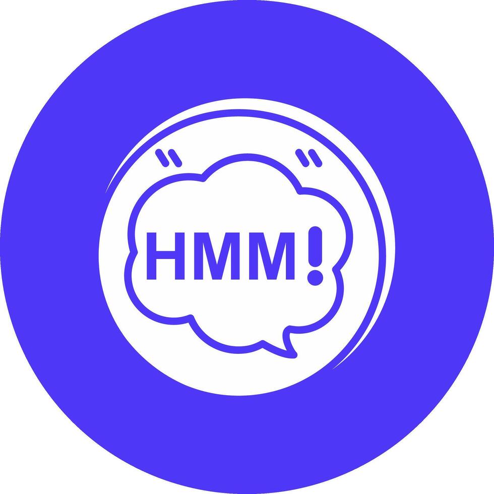 Hmm 3D Styled Symbol vector