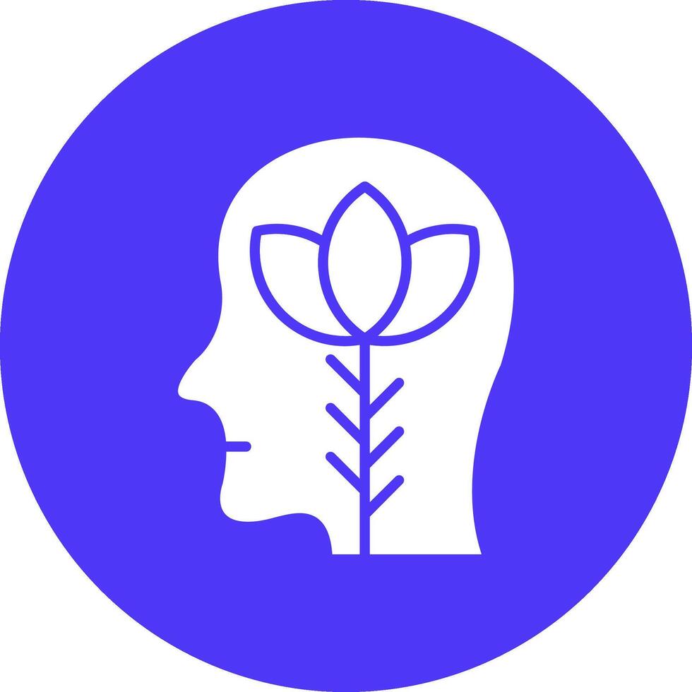 Mindfulness Mono Icon Symbol vector
