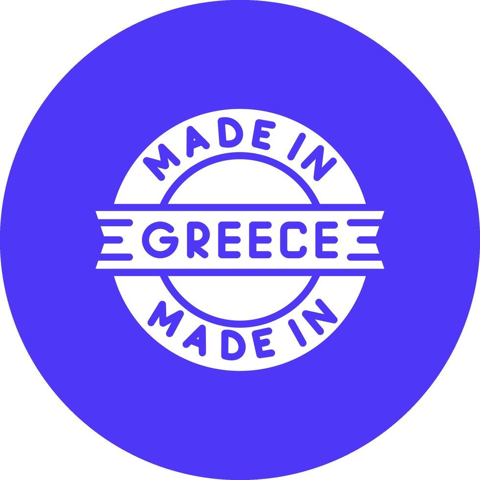 Made In Greece Sleek Graphic Mark vector