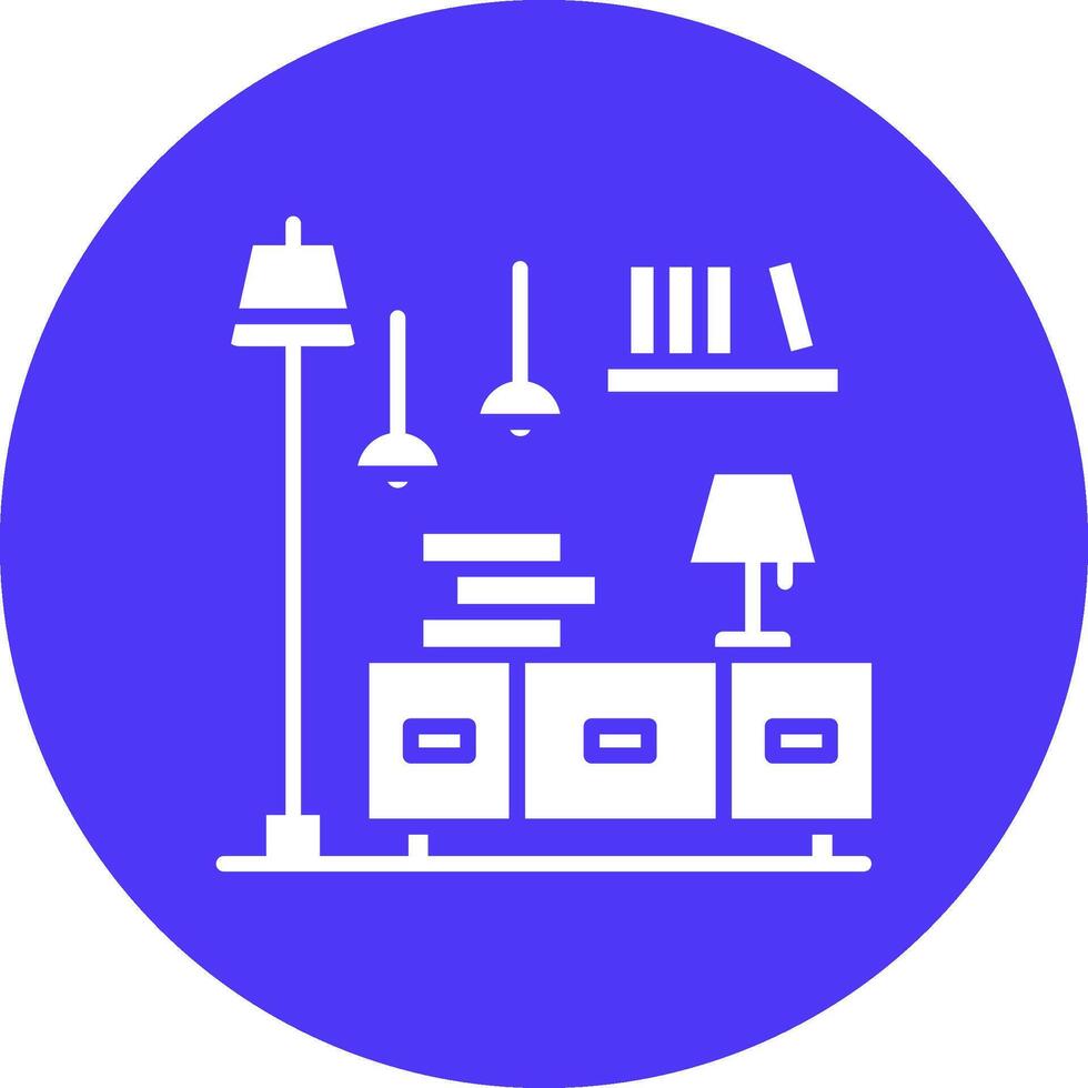 Side Table Interactive Icon Badge vector