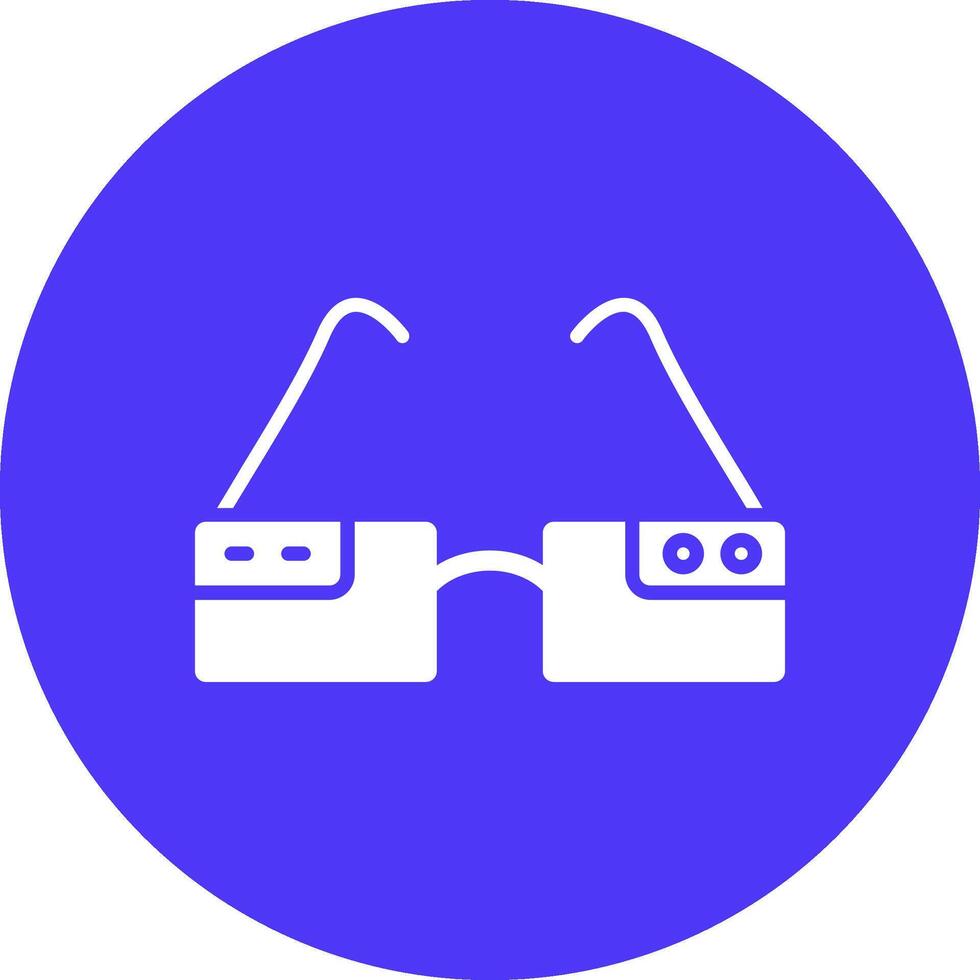 Smart Glasses Interactive Icon Badge vector