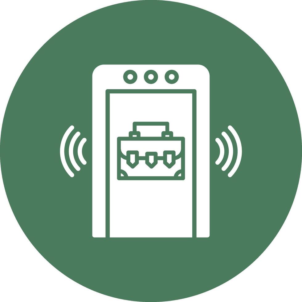 Luggage Scan Compact App Icon vector