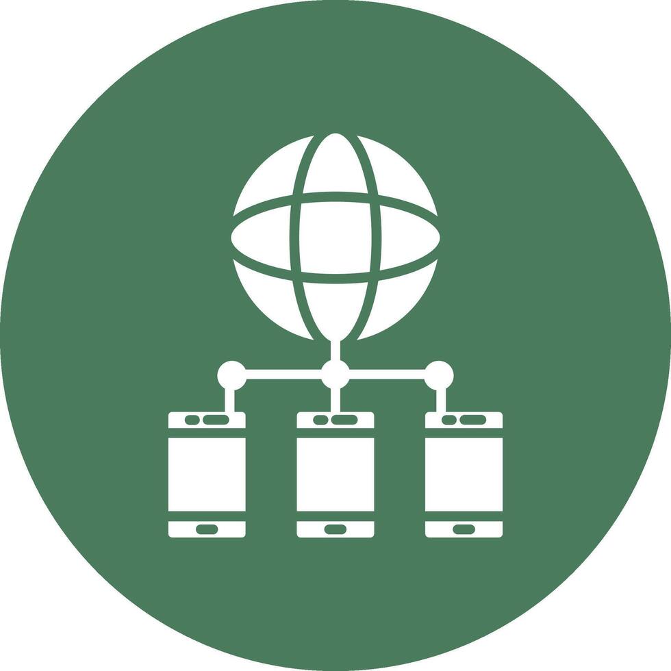 Mobile Network Clean Grid Icon vector