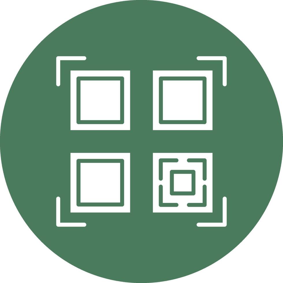 Qr Code Scan Bright Flat Element vector