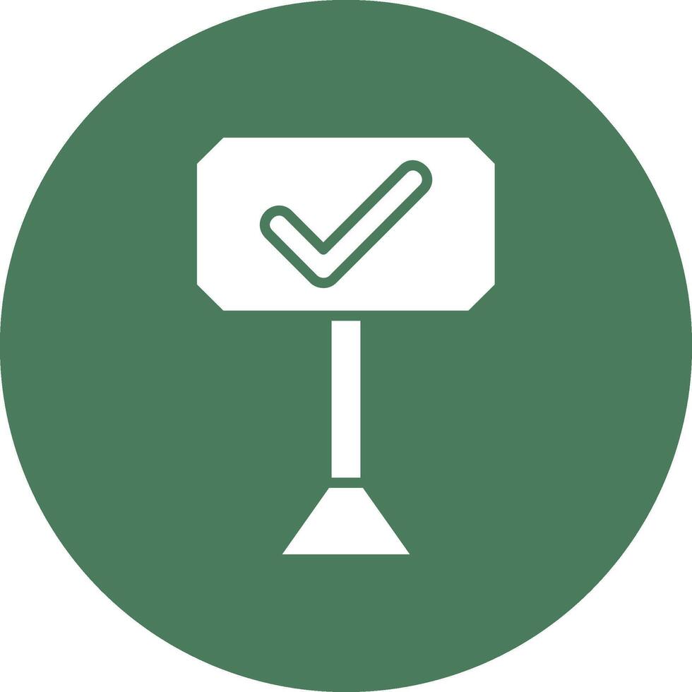 Signboard Bold Web Icon vector