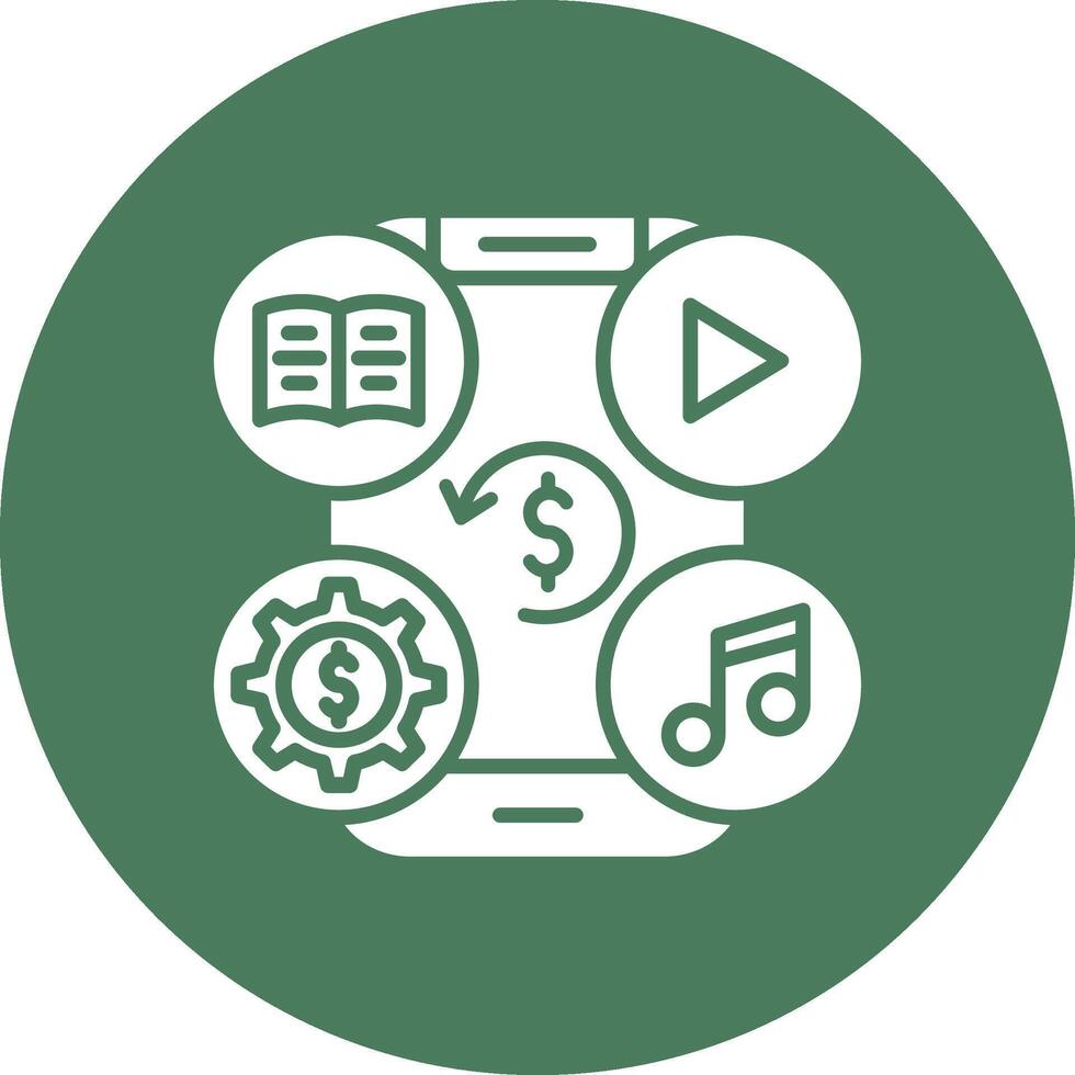 Subscription Stylish App Element vector