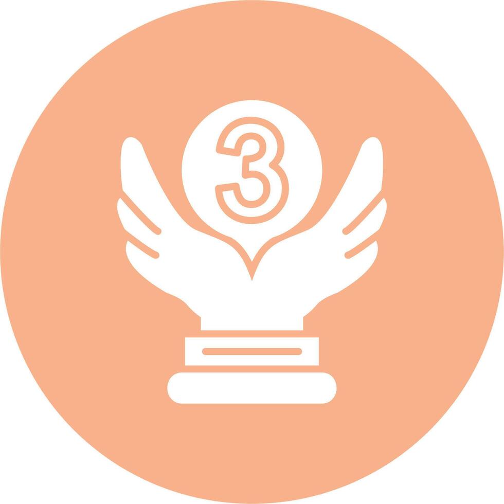 3rd Prize Modern App Icon vector