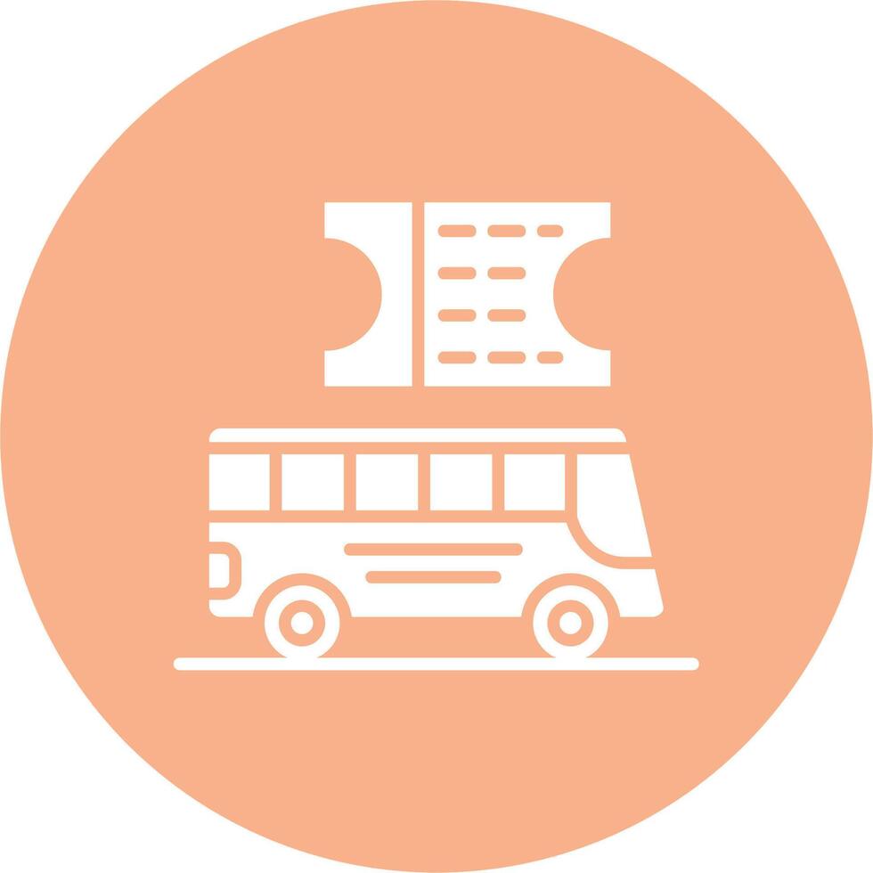 Bus Ticket Outline Graphic Design vector