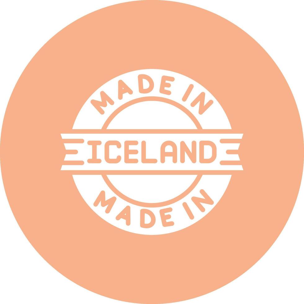 Made In Iceland Soft Shadow Design vector