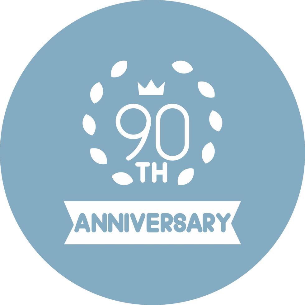 90th Elegant Piece vector