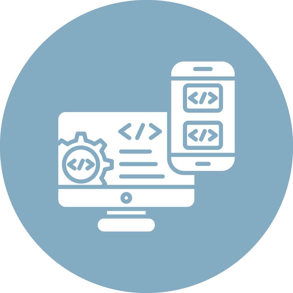 app development Tech Style Illustration vector