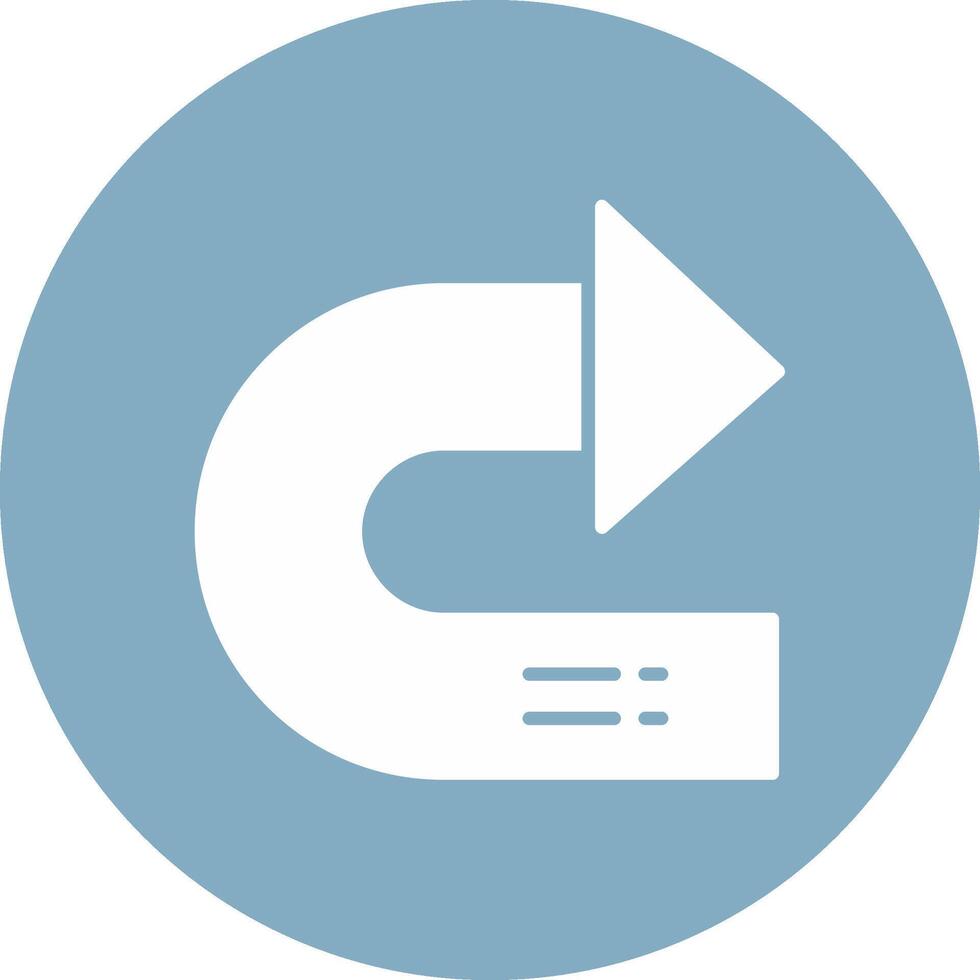 Right Turn UI Concept Symbol vector