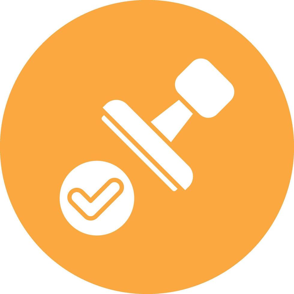Approved Flat Line Drawing vector