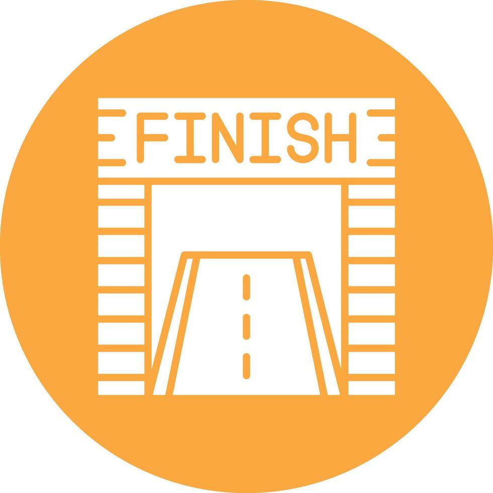 Finish Line Bold Web Icon vector