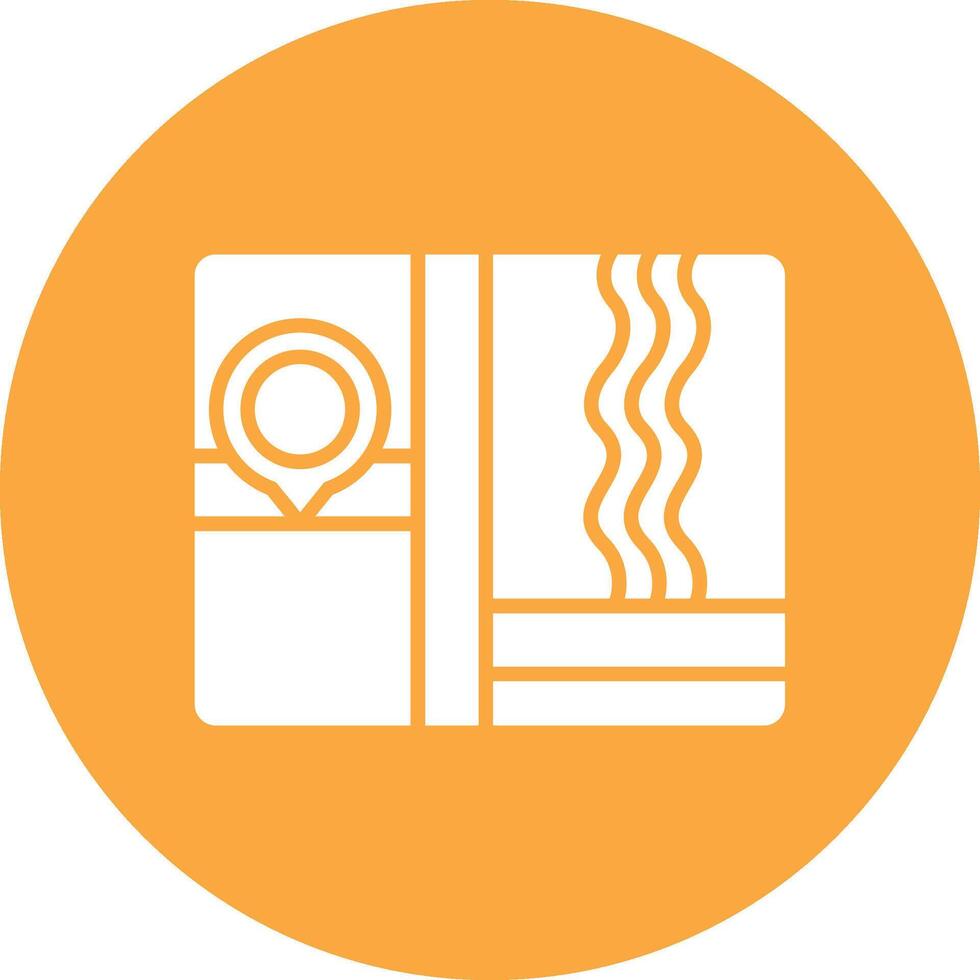 Map Clean Grid Icon vector