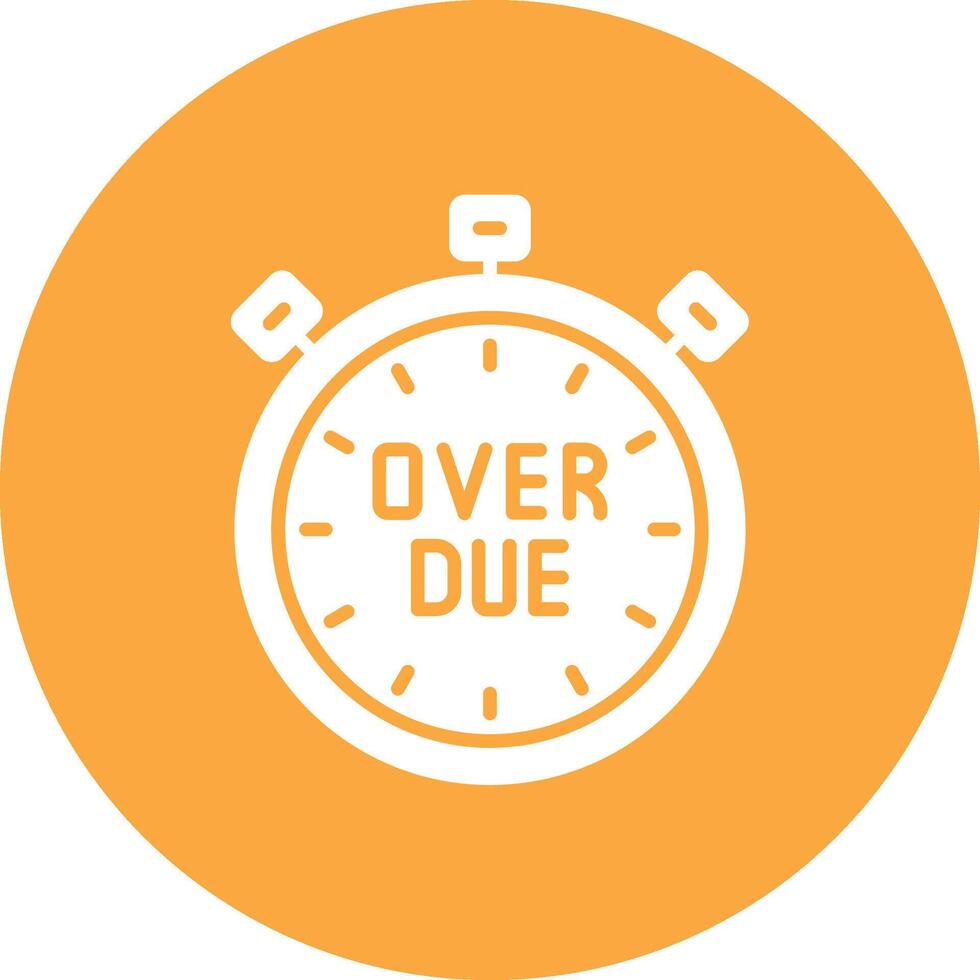 Overdue App Style Badge vector