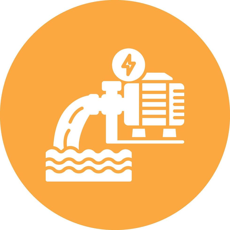 Water Pump Tech Style Illustration vector