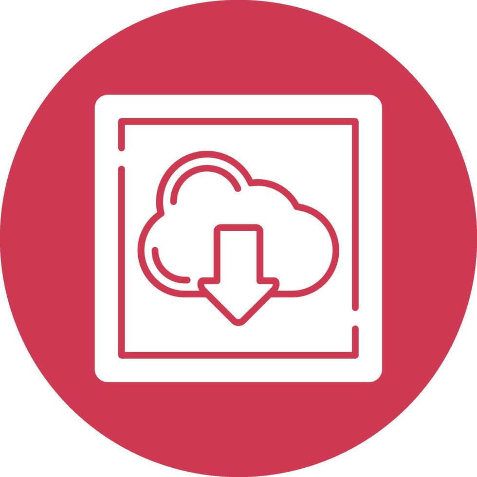 Cloud Download Clean Web Element vector