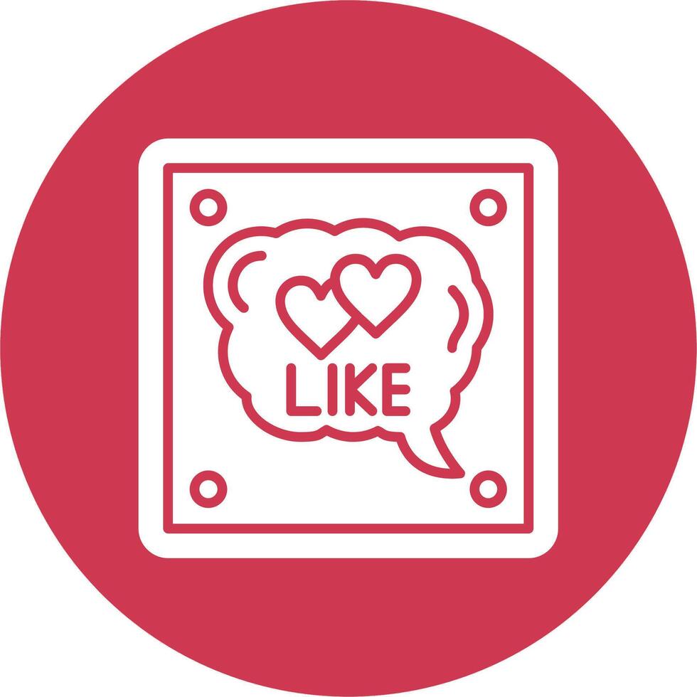 Like 3D Styled Symbol vector