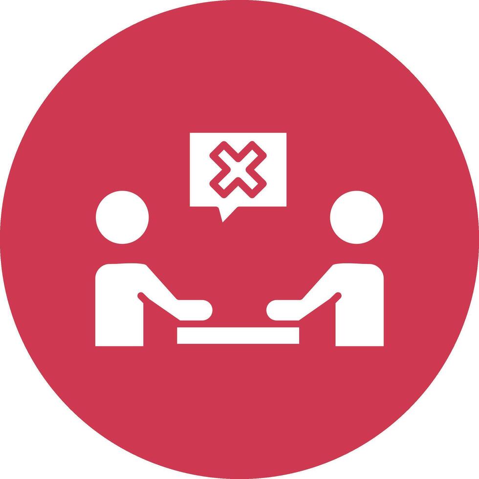 Meeting Cancel Minimal Outline Artwork vector