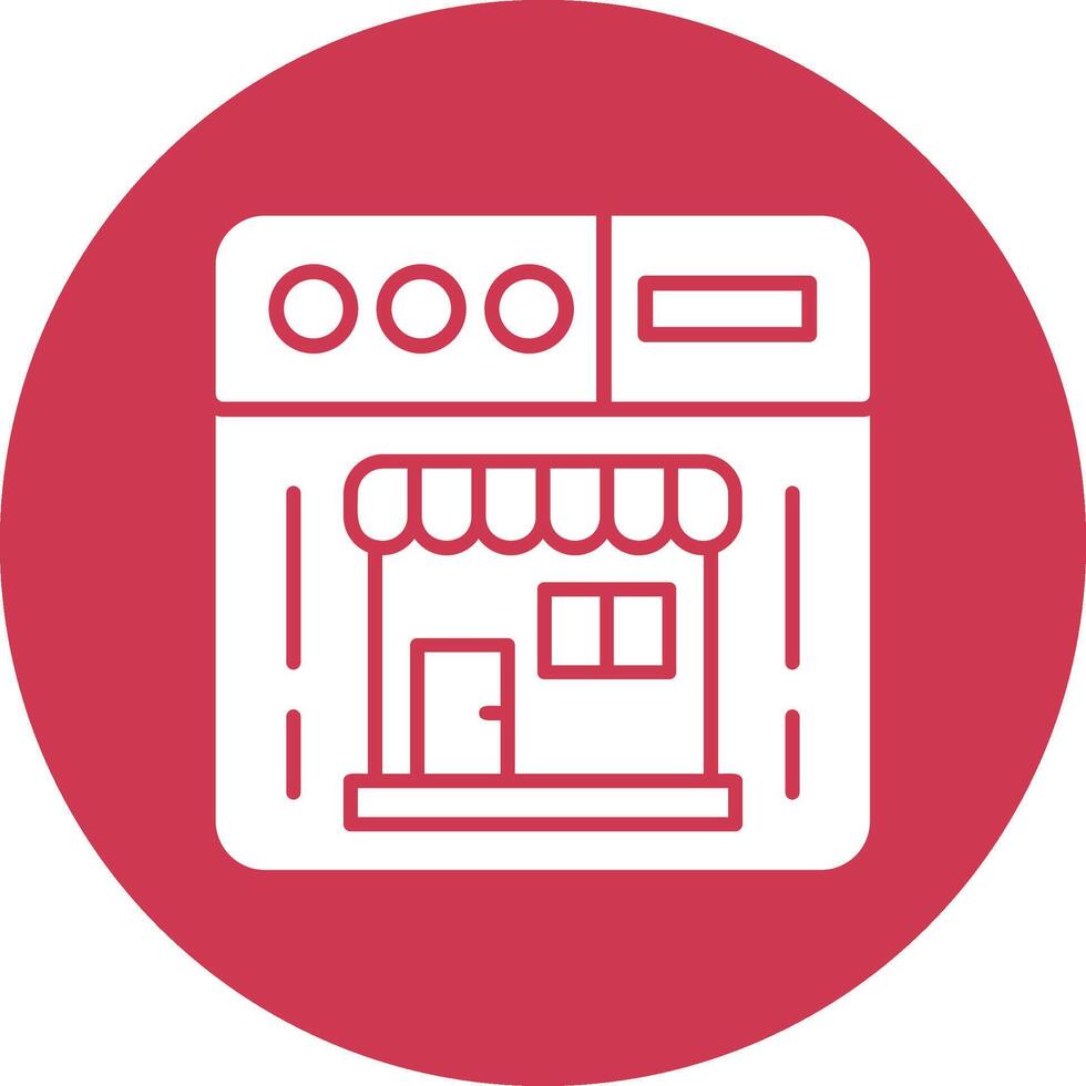 Online Shop Simple Line Sketch vector