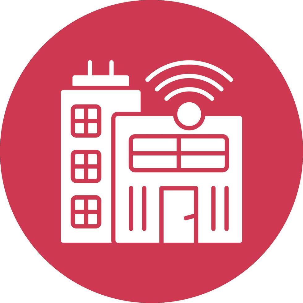 Smart City Bold Web Icon vector
