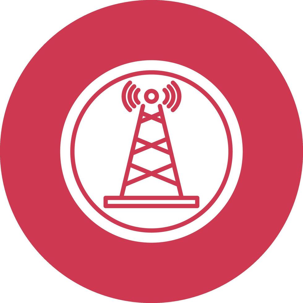 Tower Clean Grid Icon vector