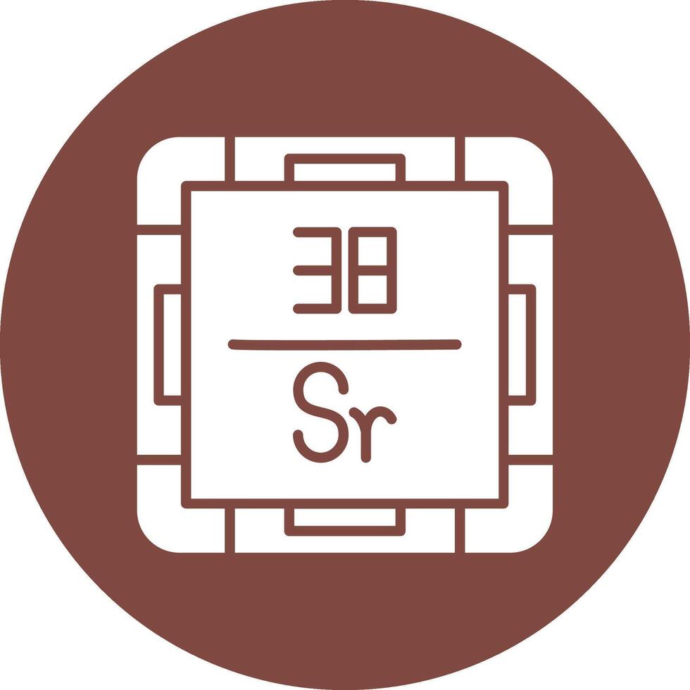Strontium 3D Styled Symbol vector