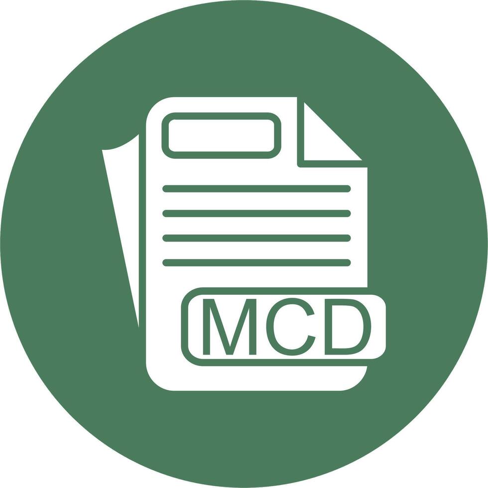 MCD File Format Bright Flat Element vector