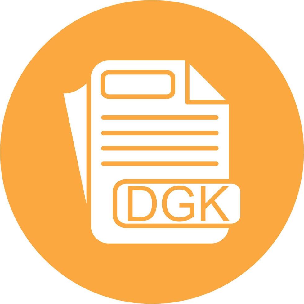 DGK File Format Simple Line Sketch vector