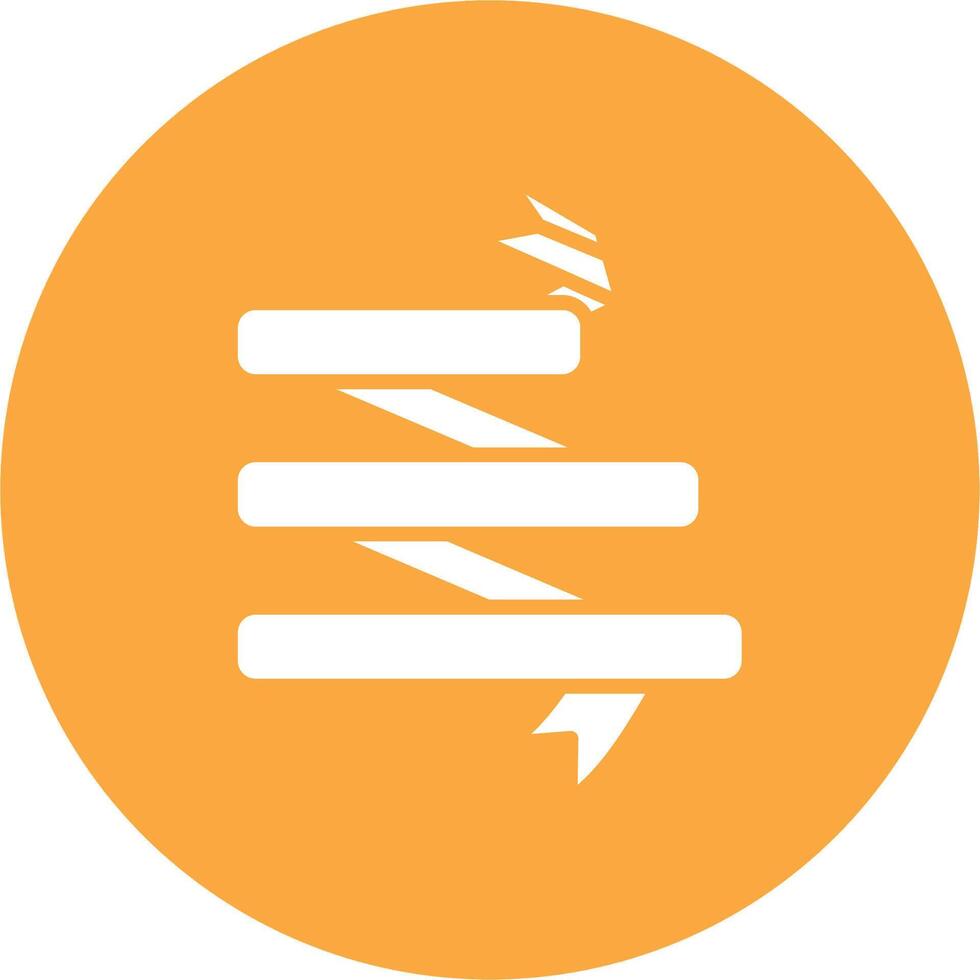 Folded Ribbon Solid Fill Design vector
