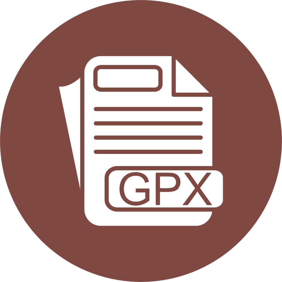GPX File Format Subtle Shadow Icon vector