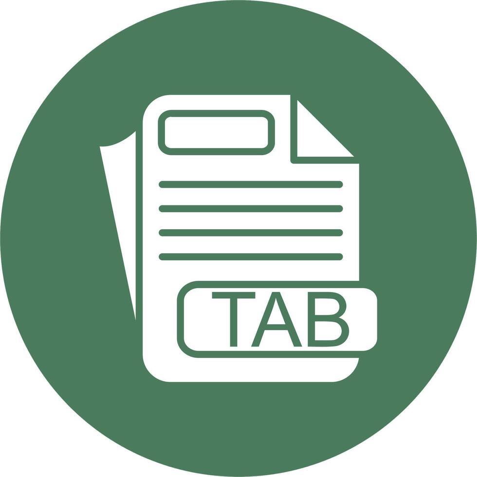 TAB File Format Neon Graphic Style vector