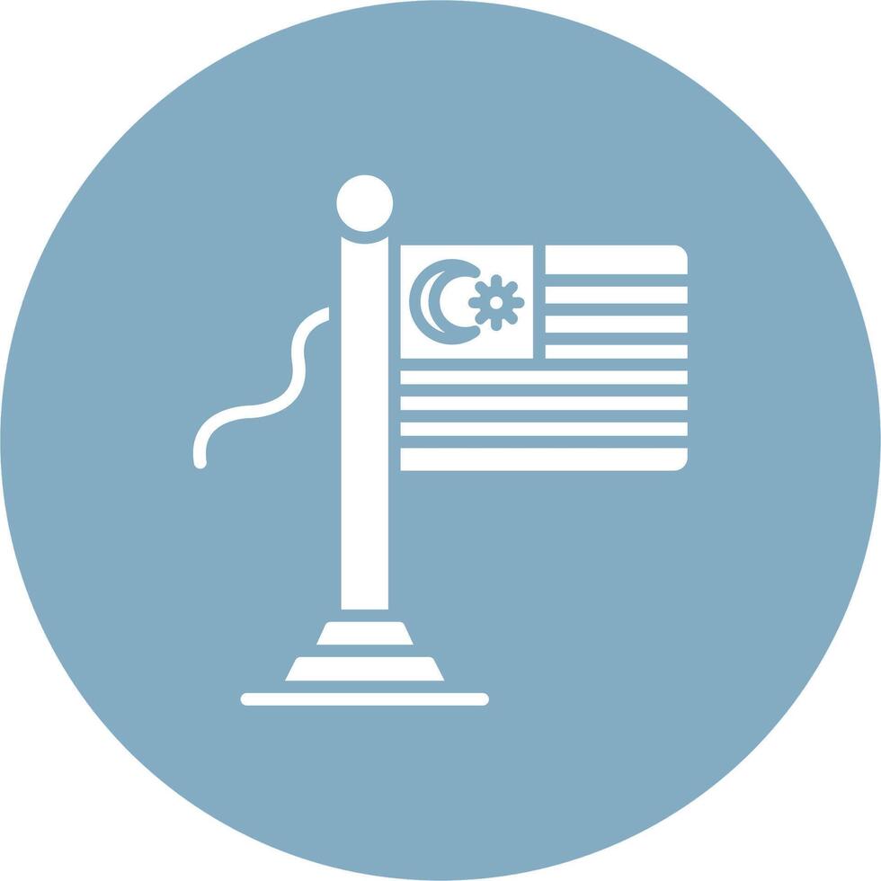 Malaysia Flag Handcrafted Digital Icon vector