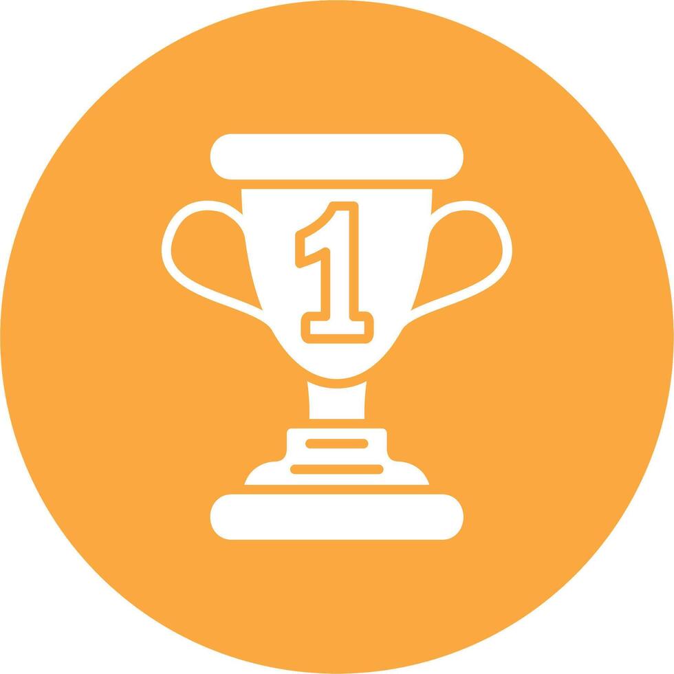 1st Prize Bold Web Icon vector