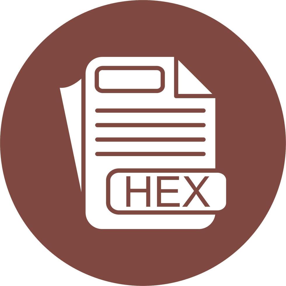 HEX File Format App Style Badge vector