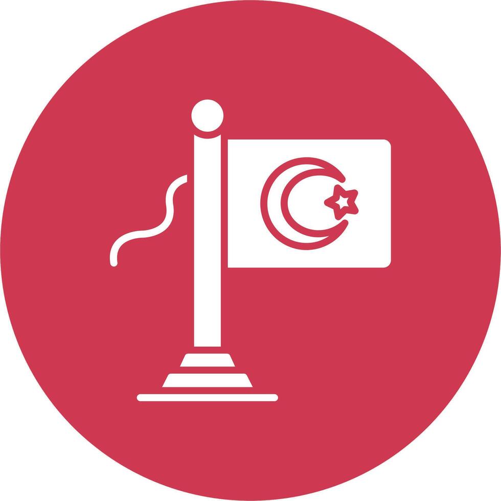 Turkey Flag Simple Line Sketch vector