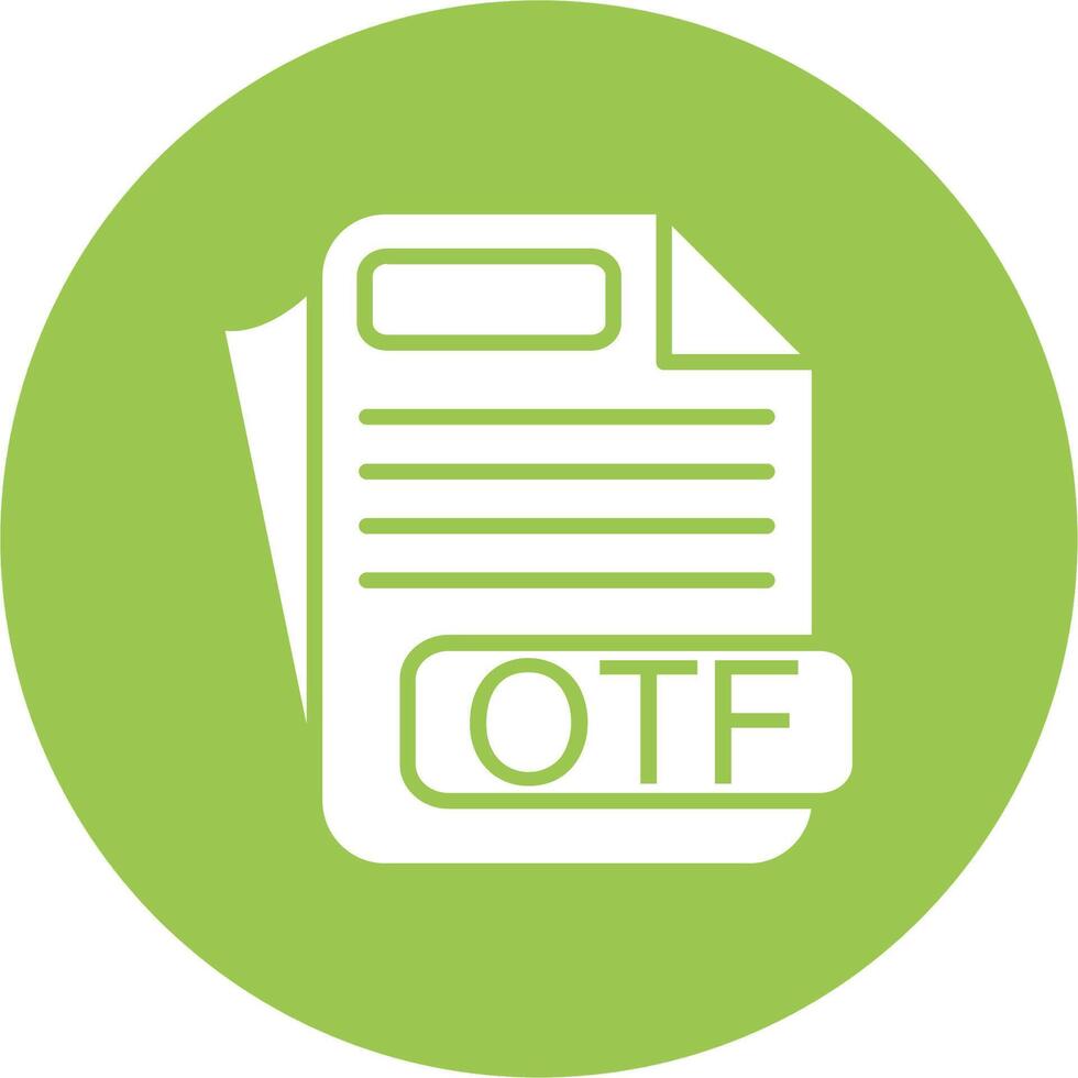 OTF File Format UI Concept Symbol vector