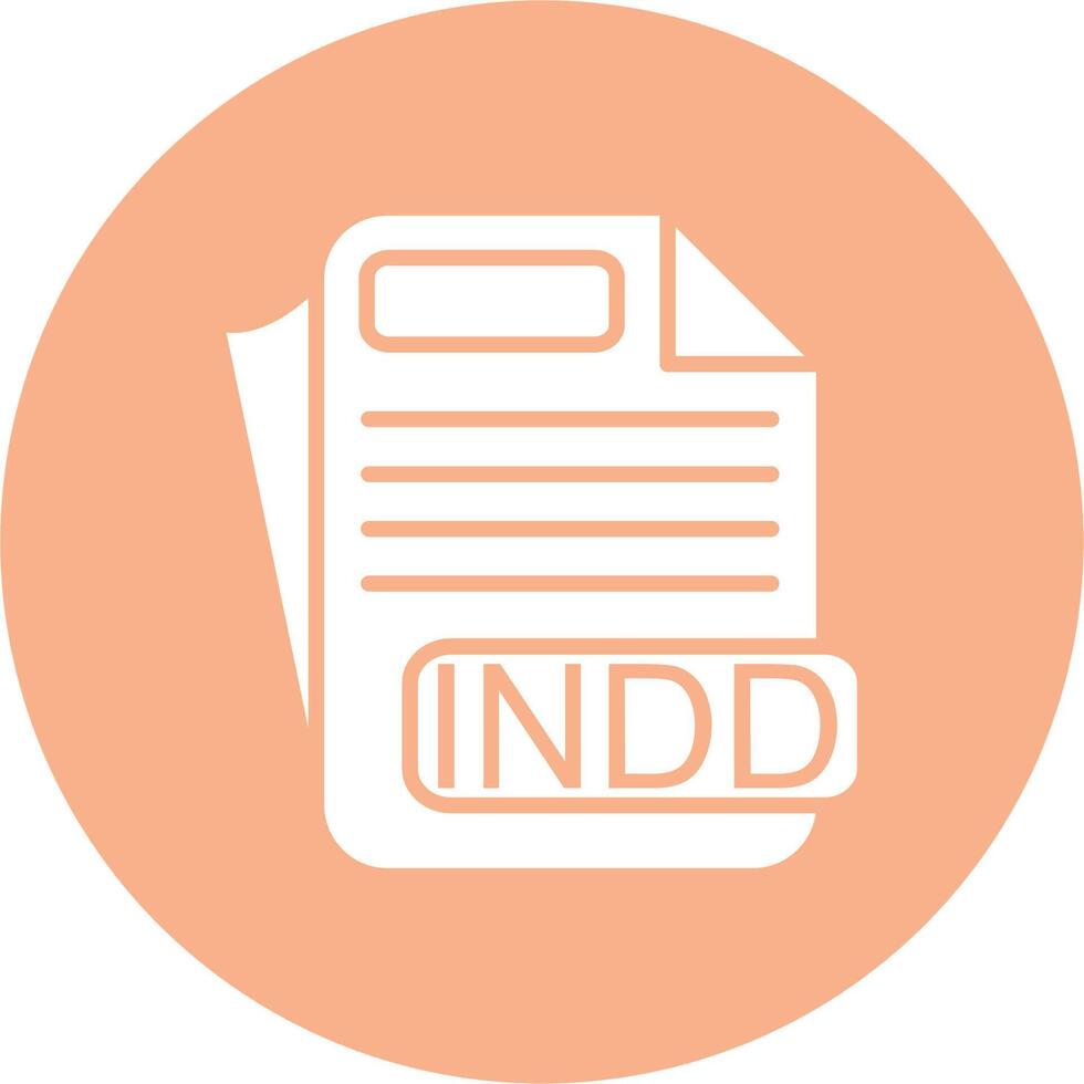 INDD File Format Digital Concept Icon vector