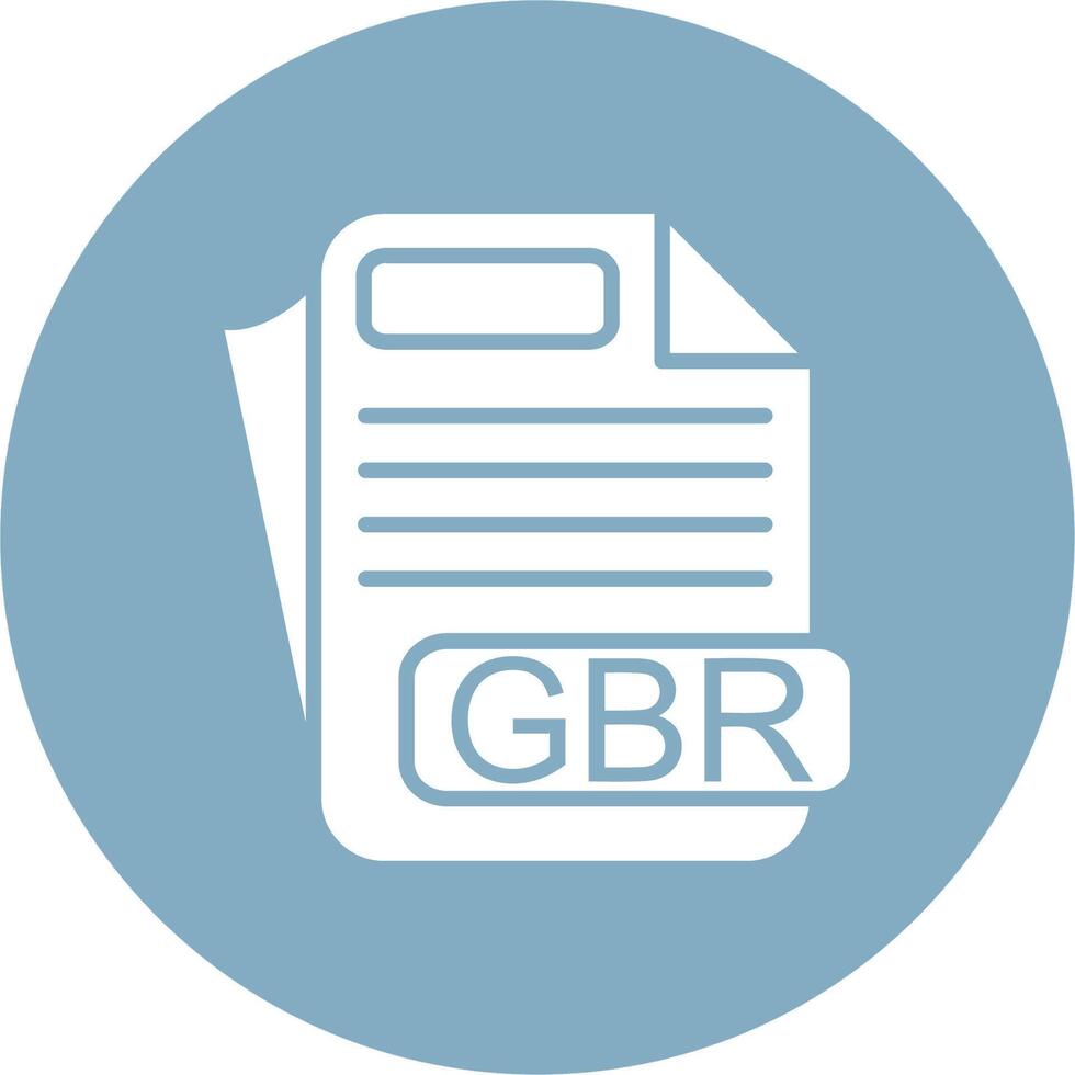 GBR File Format Modern App Icon vector