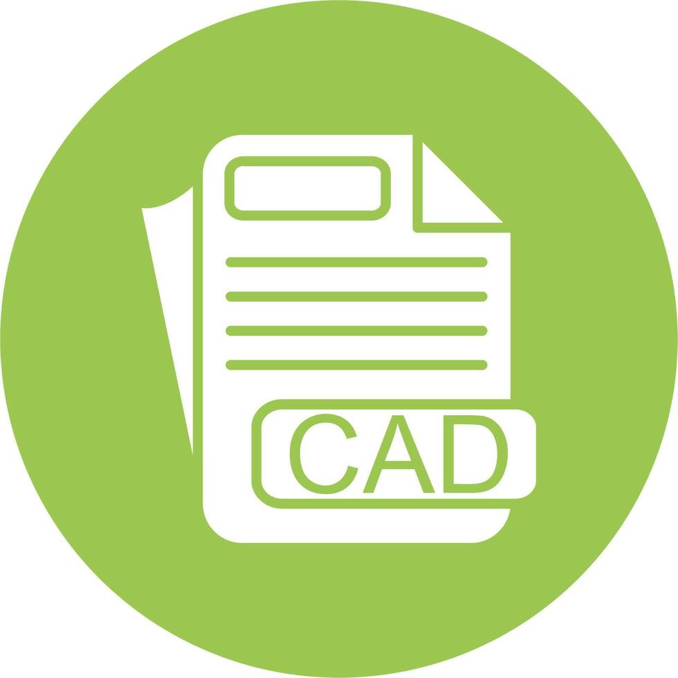 CAD File Format Minimal Outline Artwork vector