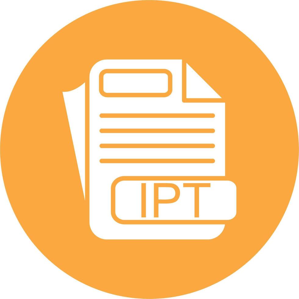 IPT File Format Sleek Graphic Mark vector