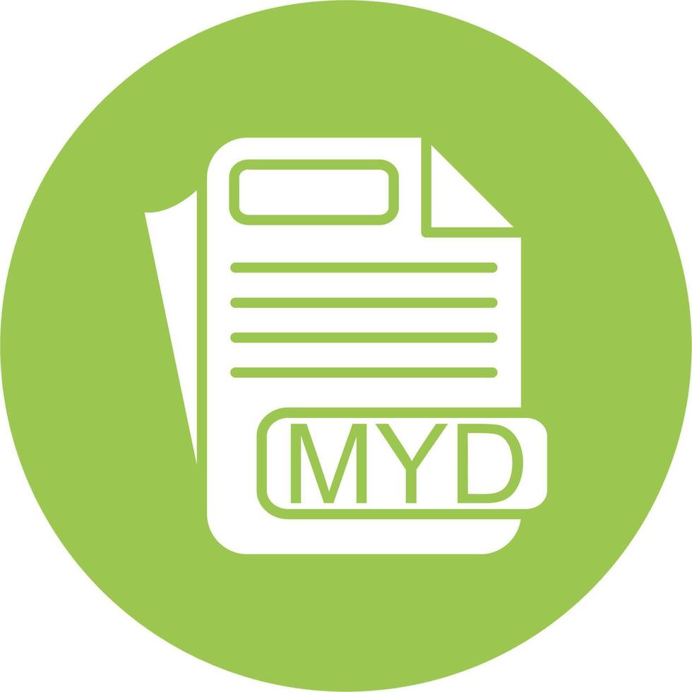 MYD File Format Rounded Line Illustration vector